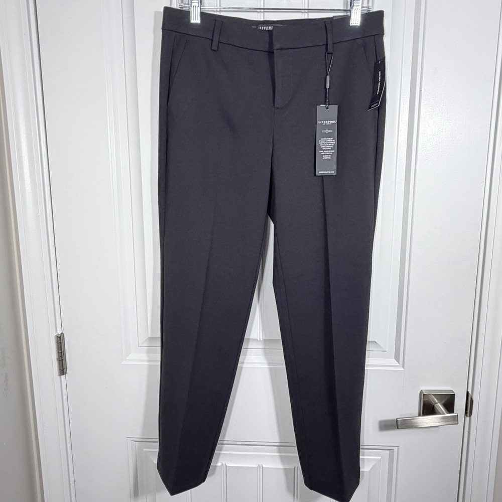 Liverpool Los Angeles Kelsey Knit Trousers Petite 6/28 Black NWT Stretch Pants